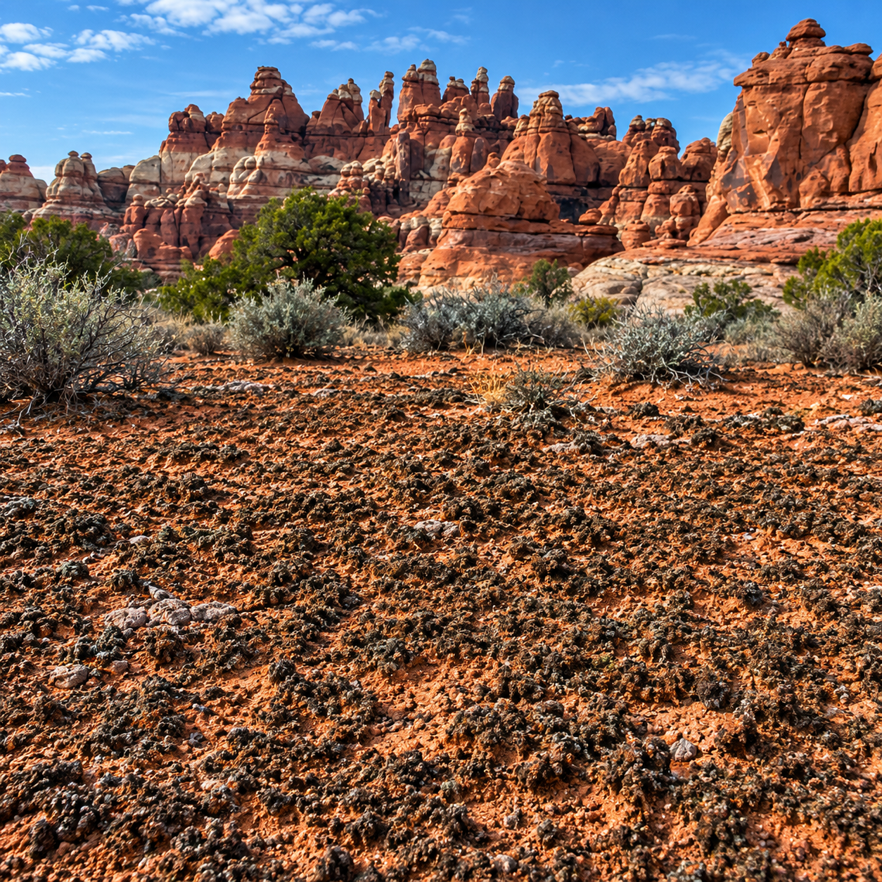 Representative biocrust-covered soil in a dryland landscape